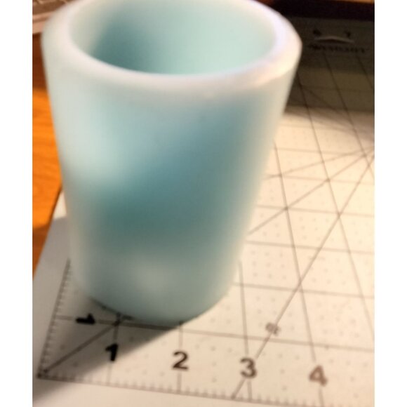 Sylvania Flameless Candle Blue Battery Operated Timer Feature Pillar 4x3 inch - Picture 5 of 11